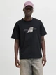 Футболка хлопковая длинная мужская Jack & Jones 12282779 S Black (5715730089755) - изображение 1