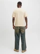 Футболка хлопковая длинная мужская Jack & Jones 12282892 L Antique White (5715722802201) - изображение 2