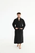 Чоловічий вафельний халат Чорний 3XL 100% бавовна 320 г/м2 - изображение 1