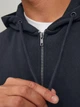 Толстовка на молнии мужская Jack & Jones 12249342 S Черная (5715434105713) - изображение 6