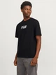 Футболка хлопковая длинная мужская Jack & Jones 12268415 M Black (5715671965712) - изображение 1
