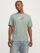 Футболка хлопковая длинная мужская Jack & Jones 12268415 M Iceberg Green (5715671965798) - изображение 1