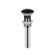 Донний клапан для раковини Qtap PU03O 225х70х70 Matt black з переливом - изображение 1