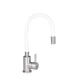 Смеситель для кухни Lidz Aria 015F3 с гибким изливом (k35) LDARI015F3WHI43362 White / Nickel - изображение 1