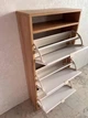 Тумба для обуви HOME CREATION, на 3 отдела, дуб артизан/белый (60×128,5×25 см) - изображение 5
