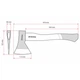 Топор 800 г, ручка пекан, 48-57 HRC INTERTOOL HT-0257 (257214) - изображение 6