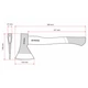 Топор 600 г, ручка пекан, 48-57 HRC INTERTOOL HT-0256 (119417) - изображение 6