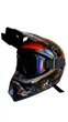 Мотошолом ендуро кросовий Helmet Orange + окуляри Standard - зображення 3