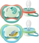 Пустышки Philips AVENT Ultra Air Ночная 6-18 месяцев 2 шт (SCF376/28) - изображение 1