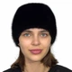 Женская зимняя норковая шапка Меховой Стиль Подковка 54-60 Черный (054/G) - изображение 2