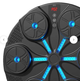 Тренажер для бокса музыкальный, с подсветкой и Bluetooth, 6 целей, круглый, с перчатками, черный - изображение 3