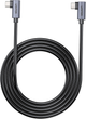 Kabel Unitek USB-C PD 100W Dual 90 Degree 0.5 m Black (C14147ABK01-0.5M) - obraz 6