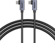 Kabel Unitek USB-C PD 100W Dual 90 Degree 1 m Black (C14147ABK01-1M) - obraz 5