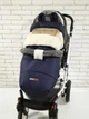 Зимний Конверт Футмуф Чехол на овчине в коляску Z&D Thermo (Navy blue) - изображение 5