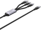 Kabel Unitek 3-in-1 USB-C - Lightning/USB-C/Micro USB 1.5 m Black (C14101AGY01-1.5M) - obraz 3