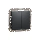 Переключатель двухклавишный Schneider Electric Sedna Design чёрный SDD114108 - изображение 1