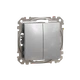 Выключатель двухклавишный Schneider Electric Sedna Design алюминий SDD113105 - изображение 1