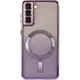 TPU чехол Delight case with MagSafe с защитными линзами на камеру для Samsung Galaxy S21 Фиолетовый / Purple Без бренда - изображение 2