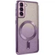 TPU чехол Delight case with MagSafe с защитными линзами на камеру для Samsung Galaxy S21 Фиолетовый / Purple Без бренда - изображение 3