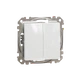 Перемикач двоклавішний Schneider Electric Sedna Design білий SDD111108 - зображення 1