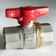 Кран кульовий для води SANTAN PREMIUM 602, 1/2" внутрішній-внутрішній, червоний метелик - изображение 2