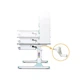 Парта Mealux Edmonton Multicolor BL з полицею (BD-610 W/МС + BL с полкой) - изображение 7