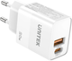 Мережевий зарядний пристрій Unitek USB-A + USB-C 20W White (P1124AWH01-EU) - зображення 1