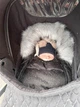 Зимний детский конверт-кокон на флисе для новонароджених DoRechi Baby XS 0-9 месяцев (56-74 см) Черный с опушкой - изображение 7