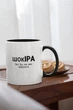 Кружка керамическая именная с дизайном "шокИра" 330 мл для напитков белая с черной ручкой на подарок Ире - изображение 3