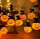 Светодиодная гирлянда Хэллоуин тыква в шапочке 1.5 м LED Теплый Halloween - изображение 1