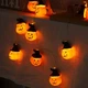 Светодиодная гирлянда Хэллоуин тыква в шапочке 1.5 м LED Теплый Halloween - изображение 2