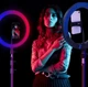 Кільцева лампа RGB MJ260 26 см для відео Селфі лампа + Штатив 2 м (37108) - зображення 4