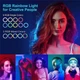 Кільцева лампа RGB MJ260 26 см для відео Селфі лампа + Штатив 2 м (37108) - зображення 9