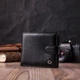 Мужской трендовый бумажник из натуральной кожи ST Leather 22553 Черный - изображение 9