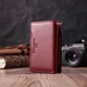 Кожаный женский кошелек в три сложения ST Leather 22489 Бордовый - изображение 8
