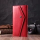 Женский кошелек с геометрическим клапаном из натуральной кожи ST Leather 22545 Красный - изображение 8