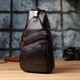 Практичная сумка через плечо из натуральной кожи Vintage 23050 Коричневый - изображение 9