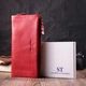 Кошелек-клатч для женщин с двумя молниями из натуральной кожи ST Leather 22526 Красный - изображение 10