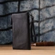 Практичный кожаный кошелек на три отделения ST Leather 23111 Черный - изображение 10