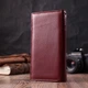 Современный кошелек-клатч для стильных женщин из натуральной кожи ST Leather 22534 Бордовый - изображение 10