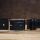 Брючный двусторонний мужской ремень из натуральной кожи GRANDE PELLE Синий Черный (bg111fash56) - изображение 9