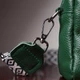 Кожаная женская сумка из стильным бегунком Vintage 22651 Зеленая - изображение 13