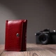 Стильный женский фактурный кошелек из натуральной кожи ST Leather 22731 Красный - изображение 10