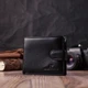Бумажник для мужчин удобного размера из натуральной кожи ST Leather 22463 Черный - изображение 9