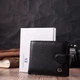 Мужской горизонтальный бумажник среднего размера из натуральной кожи ST Leather 22484 Черный - изображение 11