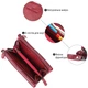 Кожаный кошелек на три отделения для женщин ST Leather 23108 Бордовый - изображение 4