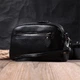 Женская сумка прошита ромбами на лицевой стороне из натуральной кожи Vintage 22807 Черный - изображение 12