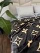 Плед покрывало плюшевое Cappone из микрофибры LV 200х220 см Шоколадное - изображение 4