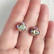 Сережки Hand Made позолочені з кристалами Swarovski кольору Light Colorado Topaz Shimmer - зображення 2