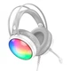 Игровые проводные наушники с микрофоном BOROFONE BO108 USB+AUX 3.5mm Геймерская гарнитура для ПК и ноутбуков с RGB подсветкой White - изображение 3